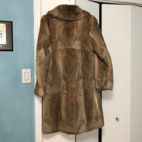 Rabbit fur coat.  Size small - Picture 3 of 4
